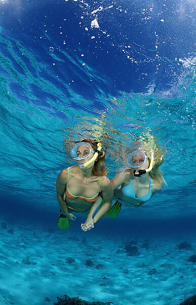 Two snorkeling girls