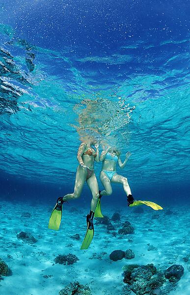 Two snorkeling girls