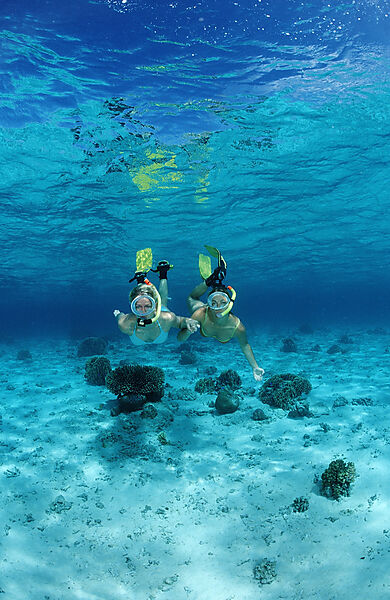 Two snorkeling girls
