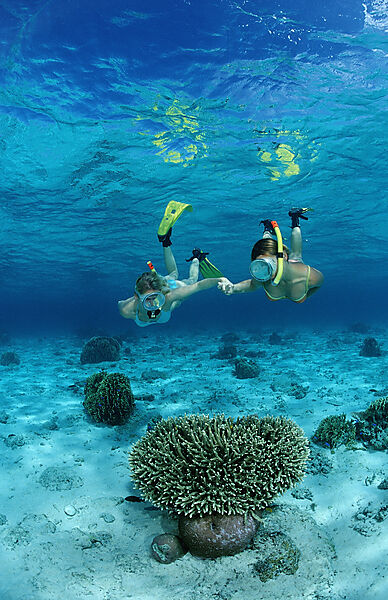 Two snorkeling girls