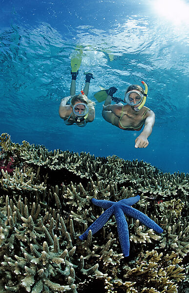 Two snorkeling girls