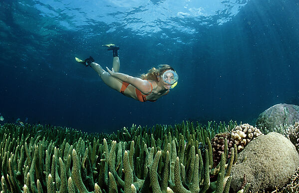 Snorkeling girl
