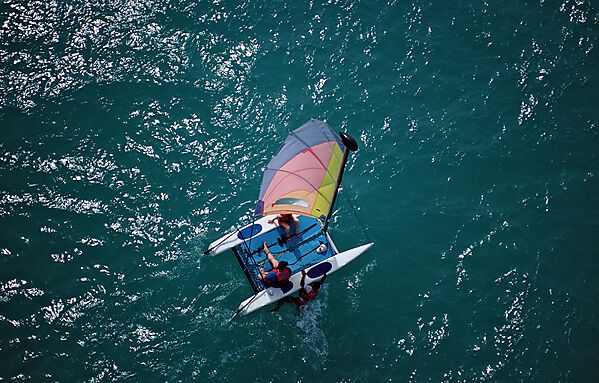 Catamaran, aerial view