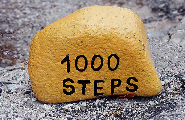 Markierstein für Tauchplatz 1000 Steps