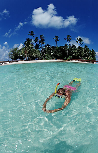 Skin Diving at Maldives