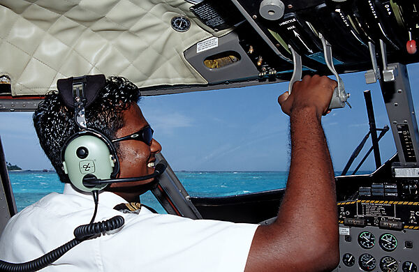 Pilot in Wassertaxi