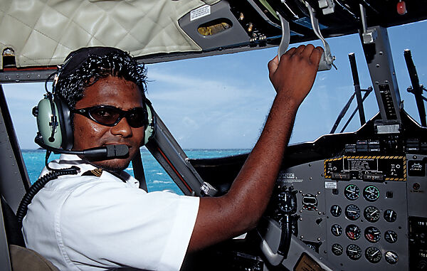 Pilot in Wassertaxi