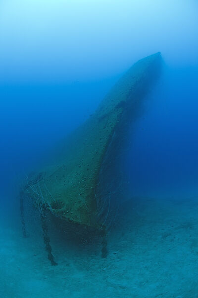 Bug des Schlachtschiffes USS Arkansas
