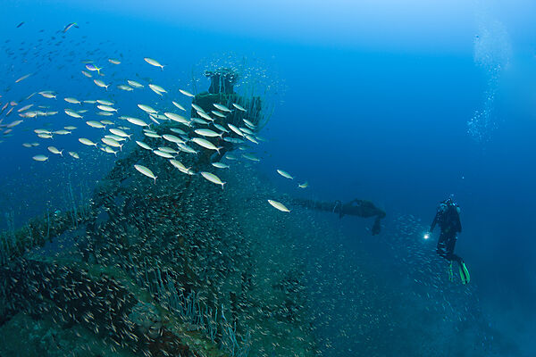 Tauchen an Zerstoerer USS Lamson