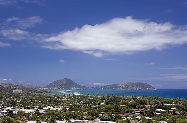 Blick auf Maunalua Bay und Koko Head