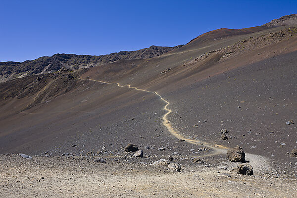 Pfad im Krater des Haleakala Vulkan