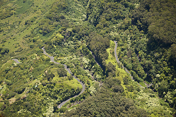 Strasse nach Hana an der Nordkueste von Maui