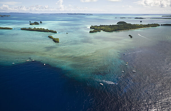 Aerial View of Divespot Blue Corner