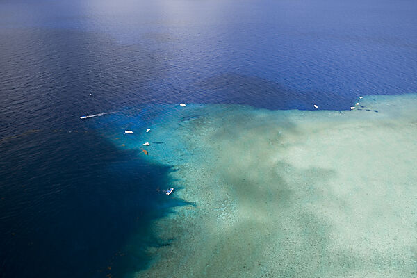Aerial View of Divespot Blue Corner