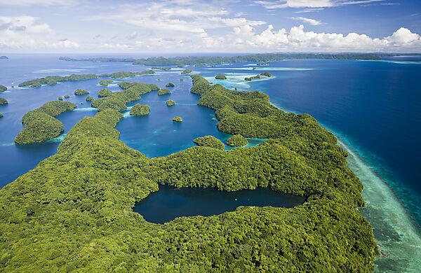 Aerial View of Jellyfish Lake of Palau