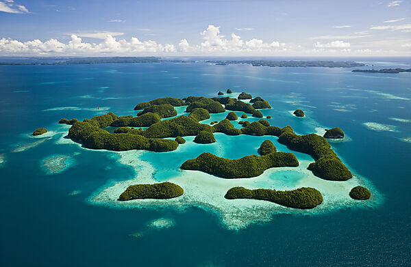 Luftaufnahme von Seventy Islands