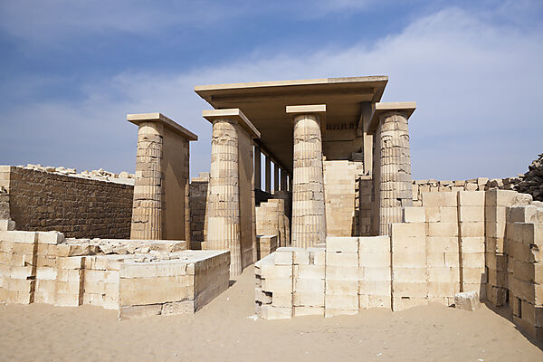 Entrance to Area of Saqqara Step Pyramid of Pharaoh Djoser