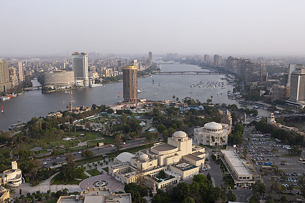 View from Cario Tower at Cairo and Nile