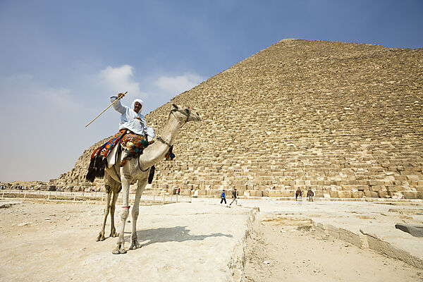 Camel Driver in Front of Pyramid of Cheops