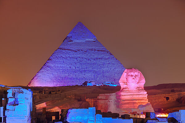 Licht und Ton Show an den Pyramiden von Gizeh