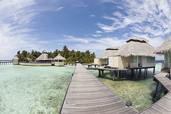 Wasserbungalow der Malediveninsel Ellaidhoo