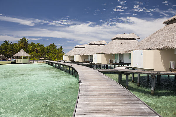 Wasserbungalow der Malediveninsel Ellaidhoo