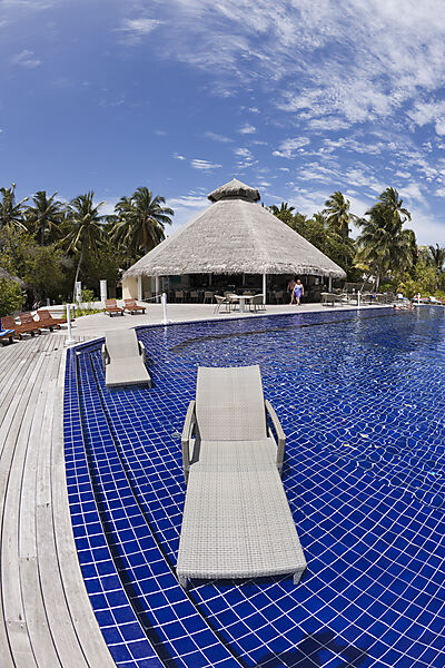 Pool der Malediveninsel Ellaidhoo