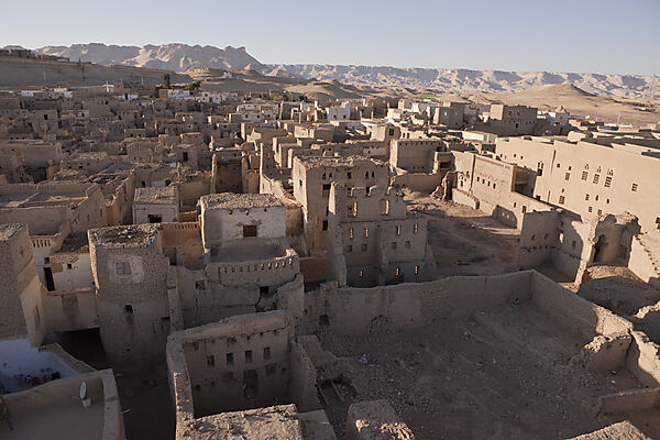 Blick auf Altstadt Al Qasr in Dakhla Oase