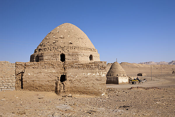 Grab-Bauten in Al Qasr in Dakhla Oase