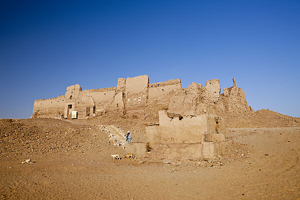 Ruins of El-Ghweita Temple in Charga Oasis