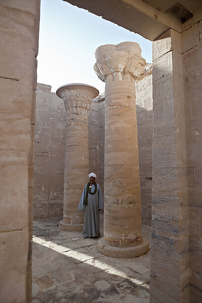 Columned Hall of El-Ghweita Temple in Charga Oasis