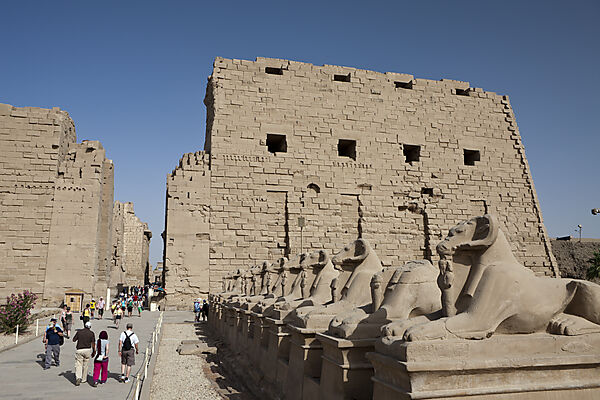 Widderallee vor Karnak Tempel