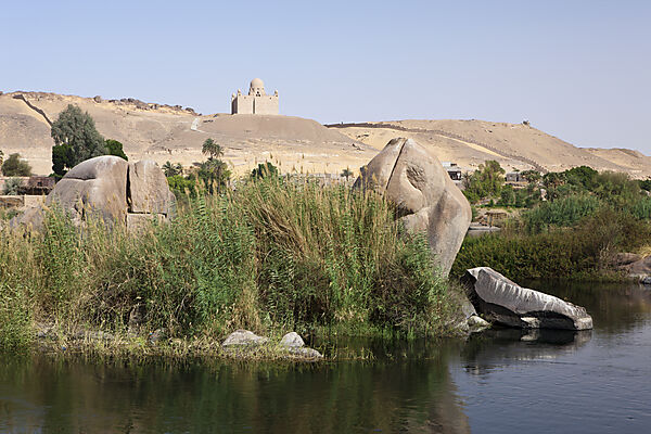 Nile River Cataract and Mausoleum of Aga Khan
