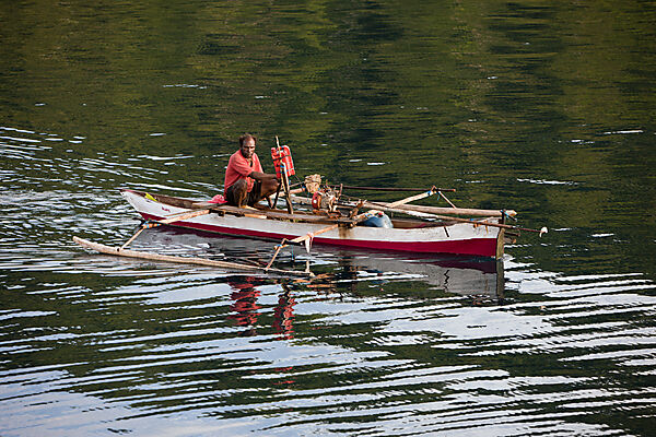 Fisherman in Outrigger