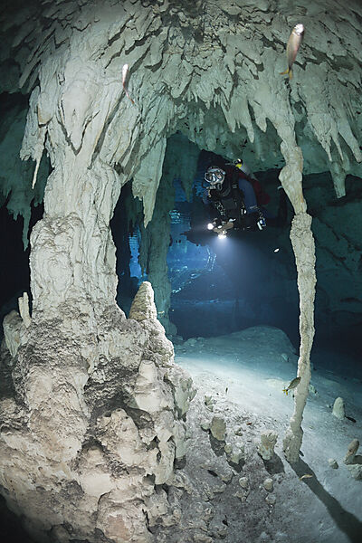 Taucher in Gran Cenote