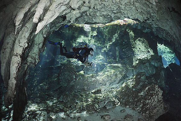 Taucher in Gran Cenote