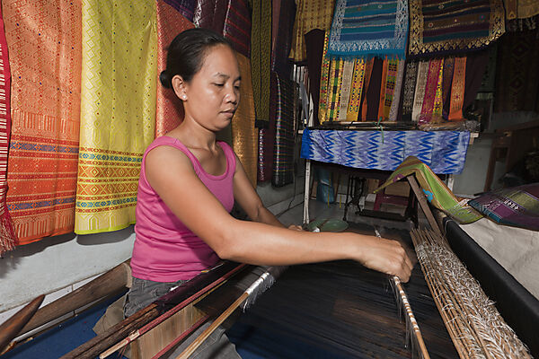 Webster with Weaving Loom