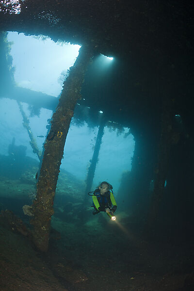 Scuba Diver at Liberty Wreck