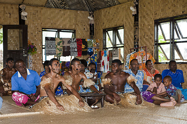 Natives perform Kava Ceremony