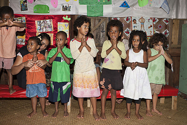 Children singing in Kindergarten