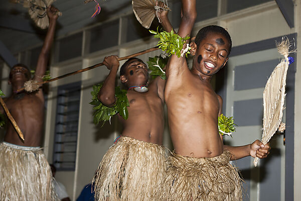 Natives perform Kava Ceremony