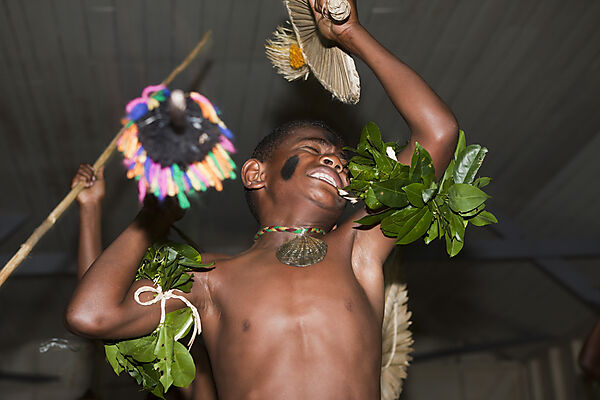 Natives perform Kava Ceremony