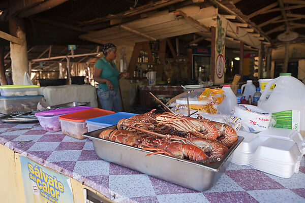 Seafood in Restaurant at Ensenada Beach