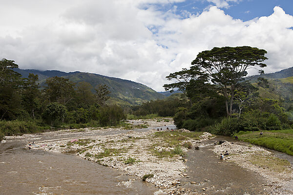 Wamena River in Baliem Valley