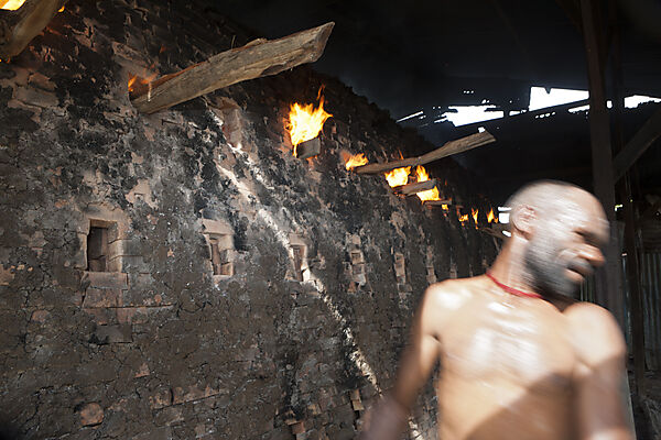 Brick Burner in Brick factory at Wamena