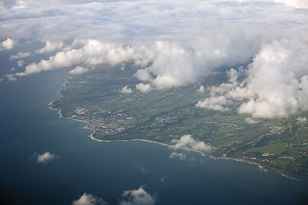 Luftaufnahme Kueste Guadeloupe