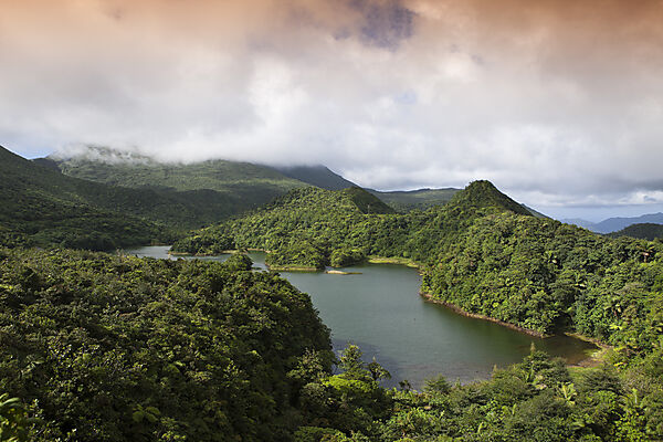 Freshwater Lake im Nationalpark Morne Trois Pitons