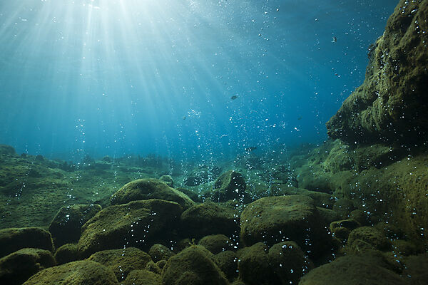 Volcanic Air Bubbles at Champagne Beach