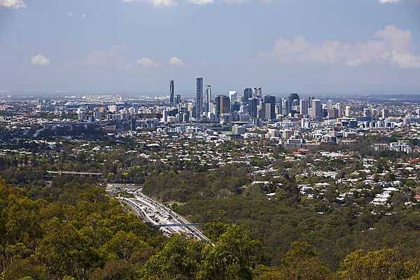 View of Mount Coot-tha Lookout over Brisbane, Brisbane, Australia