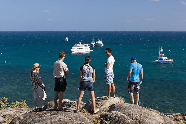 Touristen auf Lizard Island, Great Barrier Reef, Australien